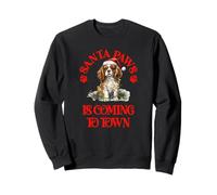 Santa Paws Is Coming To Town with Christmas Charles Spaniel Sweatshirt