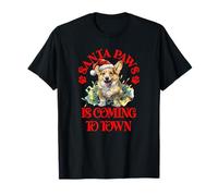 Santa Paws is Coming to Town with Christmas Corgi T-Shirt