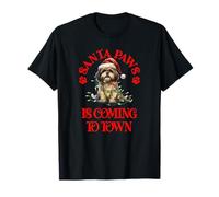Santa Paws is Coming to Town with Christmas Lhaso Apso T-Shirt