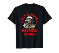 Santa Paws is Coming to Town with Christmas Rottie T-Shirt
