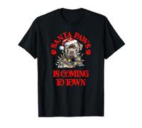 Santa Paws is Coming to Town with Christmas Stafford T-Shirt