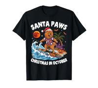 Santa Paws Merry Christmas in October Chow Chow Dog Lover T-Shirt