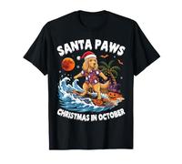 Santa Paws Merry Christmas in October Cocker Spaniel Dog T-Shirt