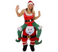 Santa Pick me up Costume I Love Fancy Dress Red One Size