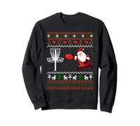 Santa Playing Disc Golf Frisbee Sports Christmas Disc Golf Sweatshirt