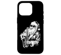 Santa Playing Saxophone Jazz Funny Saxophonist Santa Case for iPhone 16 Pro