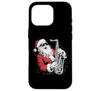 Santa Playing Saxophone Jazz Funny Xmas Saxophonist Santa Case for iPhone 16 Pro