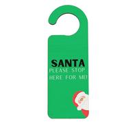 'Santa Please Stop Here for Me' Festive Door Handle Hanger - Perfect Christmas Idea for Grandparents, Parents, Siblings, Son, Daughter (doorh-ds23-stopforme)