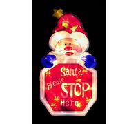 Santa Please Stop Here Window Silhouette Christmas Decoration