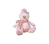 Santa Plush, Pink Doll, Soft Toy for Baby Girl, Adorable Holiday Decoration with Hanging Loop, Stuffed Toys for Table, Garden, Yard, Mantel, Shelves, Bookshelf, Nightstand, and Desk, 9.84 Inch