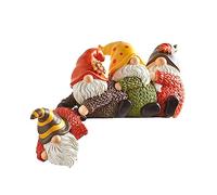 Santa Polar Bear & Gnomes Christmas Decorations - Mini Resin Sculptures for Table, Shelf, Desk - Multicolor