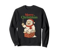 Santa Pooping Down Chimney Shirt Yeti Abominable Snowman Sweatshirt