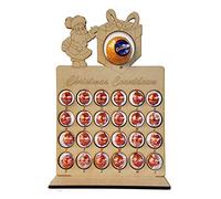 Santa Present Christmas Advent Calendar with Stand for Chocolate Orange & Lindt, includes Baubles