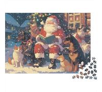 Santa Reading Book 1000 Pieces Jigsaw Puzzle for Couples For Decompression Wall Decor Stay at Home Activity Sturdy Paper 52x38cm/1000pcs