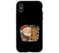 Santa Reindeer Hug Case for iPhone X/XS