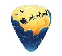 Santa-Reindeer-Pumpkins 12 Pack Guitar Picks With 3 Thicknesses And Storage Box, Abs Plectrums For Electric Bass Guitar Players