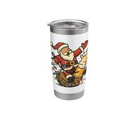Santa Riding Beer Barrel Stainless Steel Insulated Tumbler