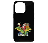 Santa Riding Dinosaur Christmas Palaeontology Design Case for iPhone 13 Pro