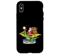 Santa Riding Dinosaur Christmas Palaeontology Design Case for iPhone X/XS