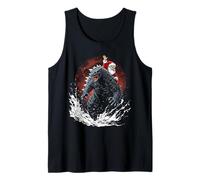 Santa Riding The Japanese Monster Kaiju for Christmas Tank Top