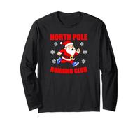 Santa Runner North Pole Christmas Running Long Sleeve T-Shirt