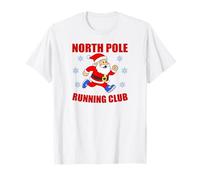 Santa Runner North Pole Christmas Running T-Shirt