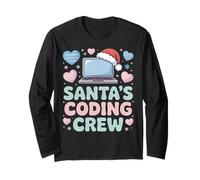Santa’s Coding Crew Holiday Tech Laptop Long Sleeve T-Shirt