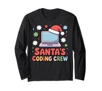 Santa’s Coding Crew Holiday Tech Laptop Long Sleeve T-Shirt