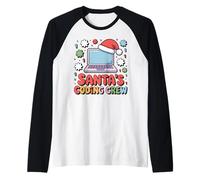 Santa’s Coding Crew Holiday Tech Laptop Raglan Baseball Tee