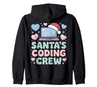 Santa’s Coding Crew Holiday Tech Laptop Zip Hoodie