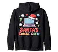 Santa’s Coding Crew Holiday Tech Laptop Zip Hoodie