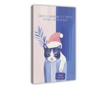 Santa’s Coming, Be Nice! Canvas Poster Bedroom Decor Landscape Office Room Decor Gift 12x18inch(30x45cm)