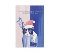 Santa’s Coming, Be Nice! Canvas Poster Bedroom Decor Landscape Office Room Decor Gift 20x30inch(50x75cm)