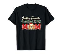 Santa’s Favorite Cavalier Mom Cavalier King Charles Spaniel T-Shirt