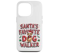 Santa’s Favorite Dog Walker Candy Cane Lettering Christmas Case for iPhone 13 Pro