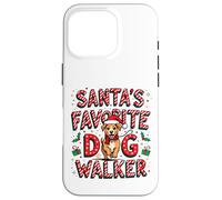 Santa’s Favorite Dog Walker Candy Cane Lettering Christmas Case for iPhone 16 Pro