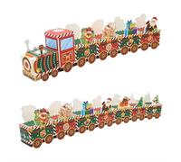 Santa’s Gift Train, 24 Empty Advent Calendar Boxes to Fill, Christmas Presents Trains DIY Personalised Xmas Decoration, Gift Storage Decorative Home Container