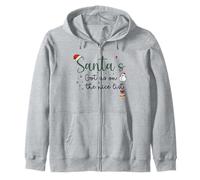 Santa’s Got Us on the List Christmas Baby Announcement 2026 Zip Hoodie