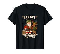Santa’s on Stag | Funny British Army Christmas Design T-Shirt
