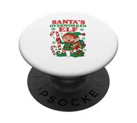 Santa’s Overworked Elf Funny Christmas Design PopSockets Adhesive PopGrip