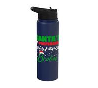 Santa`s Preferred Insurance Broker Life Insurance Advisor Stainless Steel Insulated Water Bottle