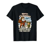 Santa’s Ready for Take-Off RAF Christmas Design T-Shirt
