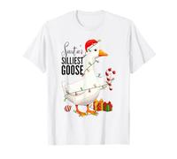 Santa’s Silliest Goose Xmas Tree Lights Merry Christmas PJS T-Shirt