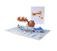 Santa’s Sleigh Ride A Magical Christmas 3D Pop Up Card