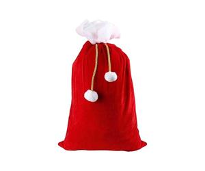 Santa Sack - Velvet 70x50cm | Christmas Sacks | Christmas Snack Drawstring Pouch | Giant Christmaxs Drawstring Gift Bag For Holiday, Festive Decoration, And Seasonal Present Storage