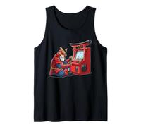 Santa Samurai Gamer Funny Arcade Fighting Christmas for Kids Tank Top