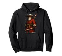 Santa Samurai Warrior With Cane Candy Katana a Christmas Pullover Hoodie