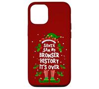 Santa Saw My Browser History. It’s Over Xmas Elf Pajama Case for iPhone 12/12 Pro