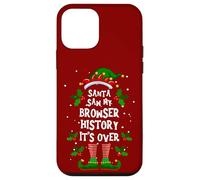 Santa Saw My Browser History. It’s Over Xmas Elf Pajama Case for iPhone 12 mini