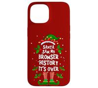 Santa Saw My Browser History. It’s Over Xmas Elf Pajama Case for iPhone 15